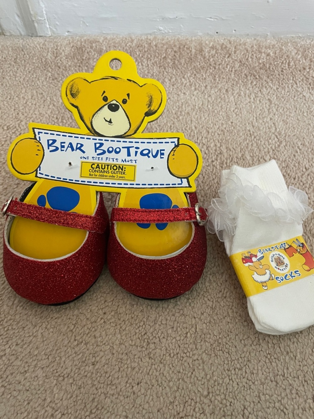 Build-A-Bear 80th Anniversary Wizard of Oz Collection Ruby Slippers & Socks